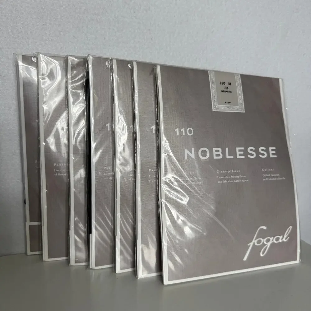 Y2K Fogal Noblesse 110 Pantyhose Graphite M Bergdorf Goodman Made in France